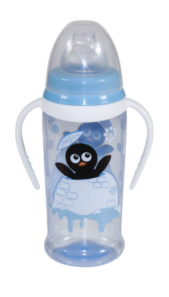 Baby Care itató puha ivócsörrel és fogantyúval 350ml - vegyes színekben