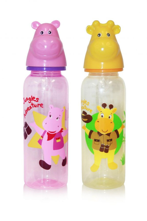 Baby Care Cumisüveg 250 ml BPA mentes - állatfejes