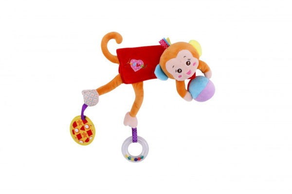 Lorelli Toys plüss babakocsi játék - majom