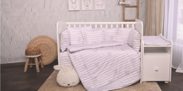 Lorelli ágynemű garnitúra Trend kombi ágyhoz - Grey Striped