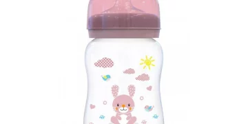 Baby Care széles nyakú cumisüveg 250ml - Blush Pink